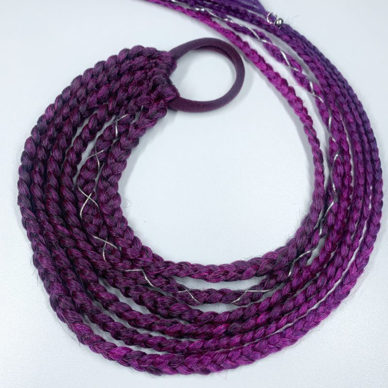 Copíky na gumičke violet - ozdoba do vlasov