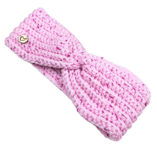 Háčkovaná čelenka baby pink - Image 3