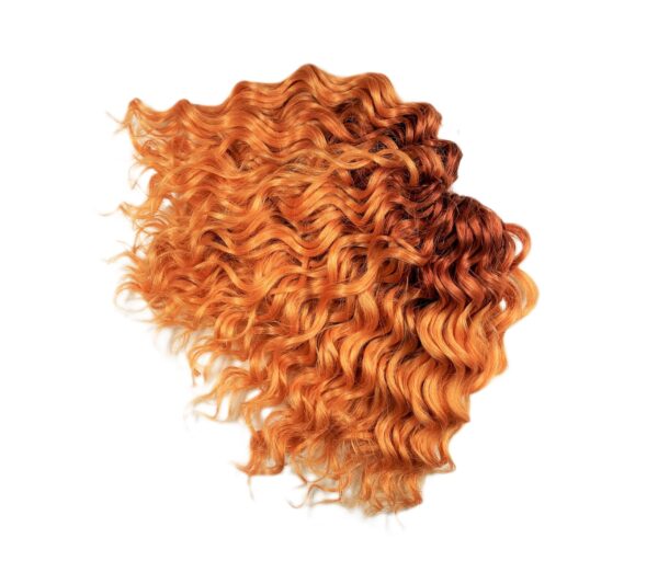 Vlnitý luxusný krátky kanekalon orange 200g